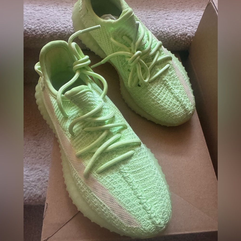 YEEZY BOOST 350 V2 Adidas Neon Lime Athletic Shoes